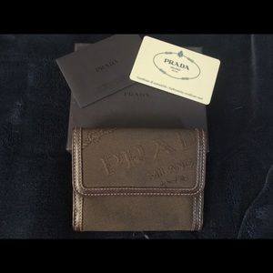 Prada small brown wallet...PRICE IS FIRM!!!